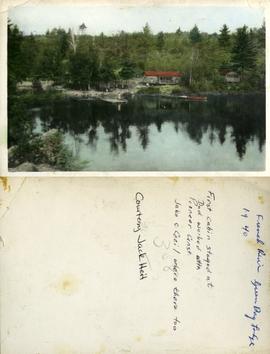 French River Green Bay Lodge 1940 - First cabin stayed at Dad worked with Pioneer Const. Jake & Cecil where there too - Courtesy Jack Heit